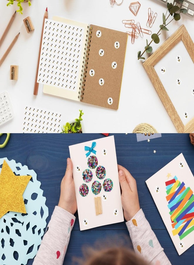 WANGHENG 2400 Pcs Small Stickers for Kids,Mini Bee Sticker Cartoon Paper Small Decals Cute Self-Adhesive Stickers for Summer Party Envelopes Scrapbook Gifts DIY Supplies,0.5in（Bee） - Image 5